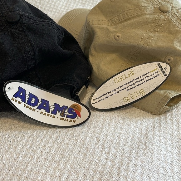 Unisex Adams IM101 Hat Bundle Black and‎ Khaki NWT - Picture 5 of 9
